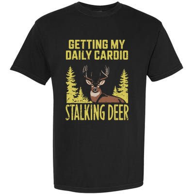 Hunting Dad Fitness Cardio With Deer Hunting Garment-Dyed Heavyweight T-Shirt