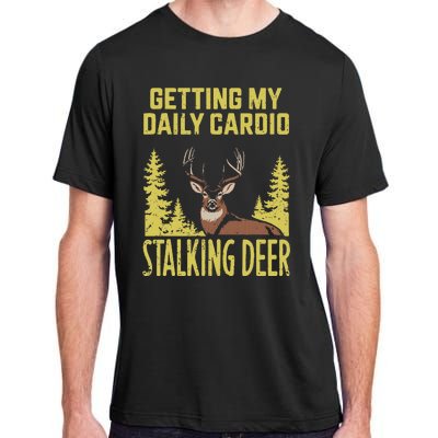 Hunting Dad Fitness Cardio With Deer Hunting Adult ChromaSoft Performance T-Shirt