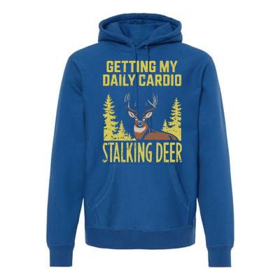 Hunting Dad Fitness Cardio With Deer Hunting Premium Hoodie