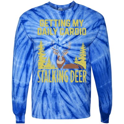 Hunting Dad Fitness Cardio With Deer Hunting Tie-Dye Long Sleeve Shirt