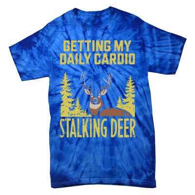 Hunting Dad Fitness Cardio With Deer Hunting Tie-Dye T-Shirt