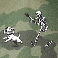 Halloween Dog Funny Skeleton Skeleton Chasing Dog Legacy Tie Dye Trucker Hat