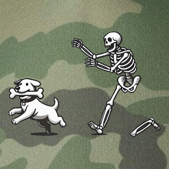 Halloween Dog Funny Skeleton Skeleton Chasing Dog Legacy Tie Dye Trucker Hat