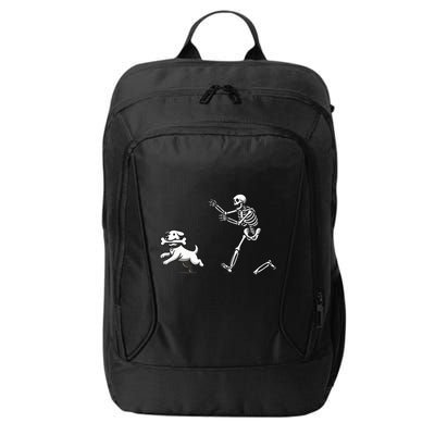 Halloween Dog Funny Skeleton Skeleton Chasing Dog City Backpack