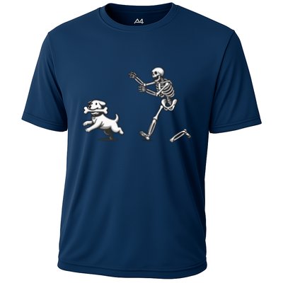 Halloween Dog Funny Skeleton Skeleton Chasing Dog Performance Shirt