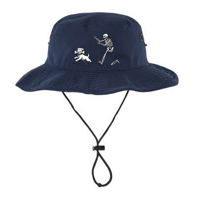 Halloween Dog Funny Skeleton Skeleton Chasing Dog Bucket Hat