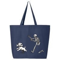 Halloween Dog Funny Skeleton Skeleton Chasing Dog 25L Jumbo Tote