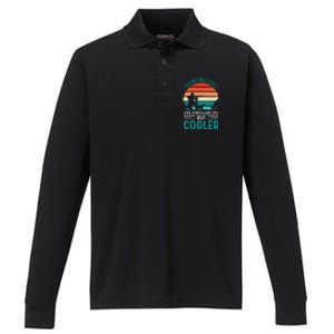 Hunting Dad Fathers Day T Design Performance Long Sleeve Polo