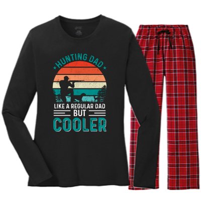 Hunting Dad Fathers Day T Design Women's Long Sleeve Flannel Pajama Set 