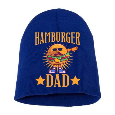 Hamburger Dad Father's Day Burger Patty Ketchup Bun Lettuce Gift Short Acrylic Beanie