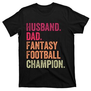 Husband Dad Fantasy Football Champion Saying T-Shirt