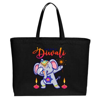 Happy Diwali Festival Of Lights Celebration Kids Cotton Canvas Jumbo Tote