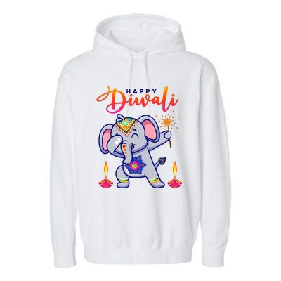 Happy Diwali Festival Of Lights Celebration Kids Garment-Dyed Fleece Hoodie