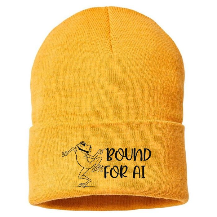 Happy Dancing Frog Ai Artificial Intelligence Developers Sustainable Knit Beanie