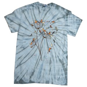 Horses Dandelion Flower Horses Floral Horse Horseback Riding Tie-Dye T-Shirt