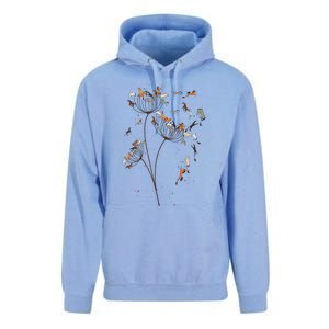 Horses Dandelion Flower Horses Floral Horse Horseback Riding Unisex Surf Hoodie