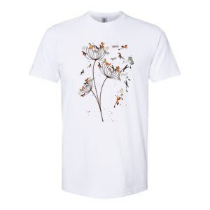 Horses Dandelion Flower Horses Floral Horse Horseback Riding Softstyle CVC T-Shirt