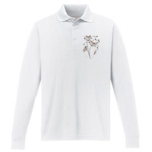 Horses Dandelion Flower Horses Floral Horse Horseback Riding Performance Long Sleeve Polo