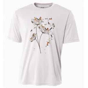 Horses Dandelion Flower Horses Floral Horse Horseback Riding Cooling Performance Crew T-Shirt