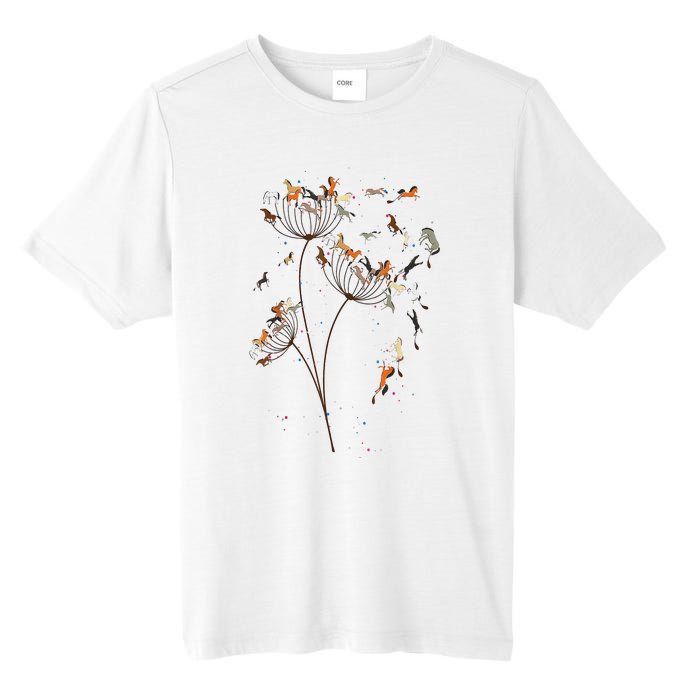 Horses Dandelion Flower Horses Floral Horse Horseback Riding Tall Fusion ChromaSoft Performance T-Shirt