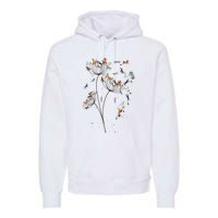 Horses Dandelion Flower Horses Floral Horse Horseback Riding Premium Hoodie