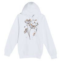 Horses Dandelion Flower Horses Floral Horse Horseback Riding Premium Pullover Hoodie