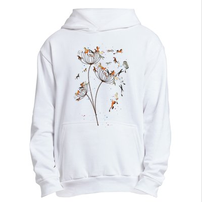 Horses Dandelion Flower Horses Floral Horse Horseback Riding Urban Pullover Hoodie