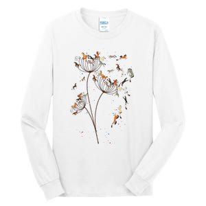 Horses Dandelion Flower Horses Floral Horse Horseback Riding Tall Long Sleeve T-Shirt