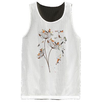 Horses Dandelion Flower Horses Floral Horse Horseback Riding Mesh Reversible Basketball Jersey Tank