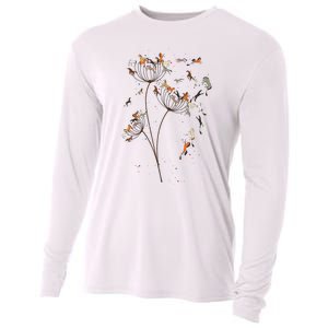 Horses Dandelion Flower Horses Floral Horse Horseback Riding Cooling Performance Long Sleeve Crew