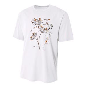 Horses Dandelion Flower Horses Floral Horse Horseback Riding Performance Sprint T-Shirt