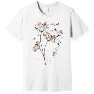 Horses Dandelion Flower Horses Floral Horse Horseback Riding Premium T-Shirt