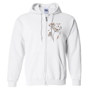 Horses Dandelion Flower Horses Floral Horse Horseback Riding Full Zip Hoodie