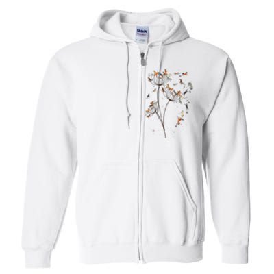 Horses Dandelion Flower Horses Floral Horse Horseback Riding Full Zip Hoodie