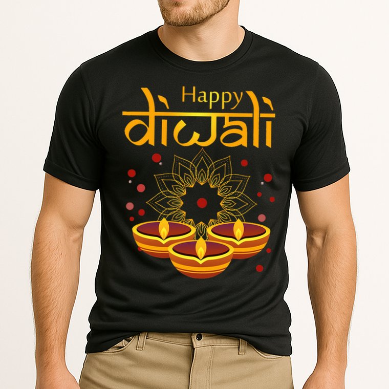 Happy Diwali Festival of Lights Mandala For Indian Hinduism Cooling Performance Crew T-Shirt