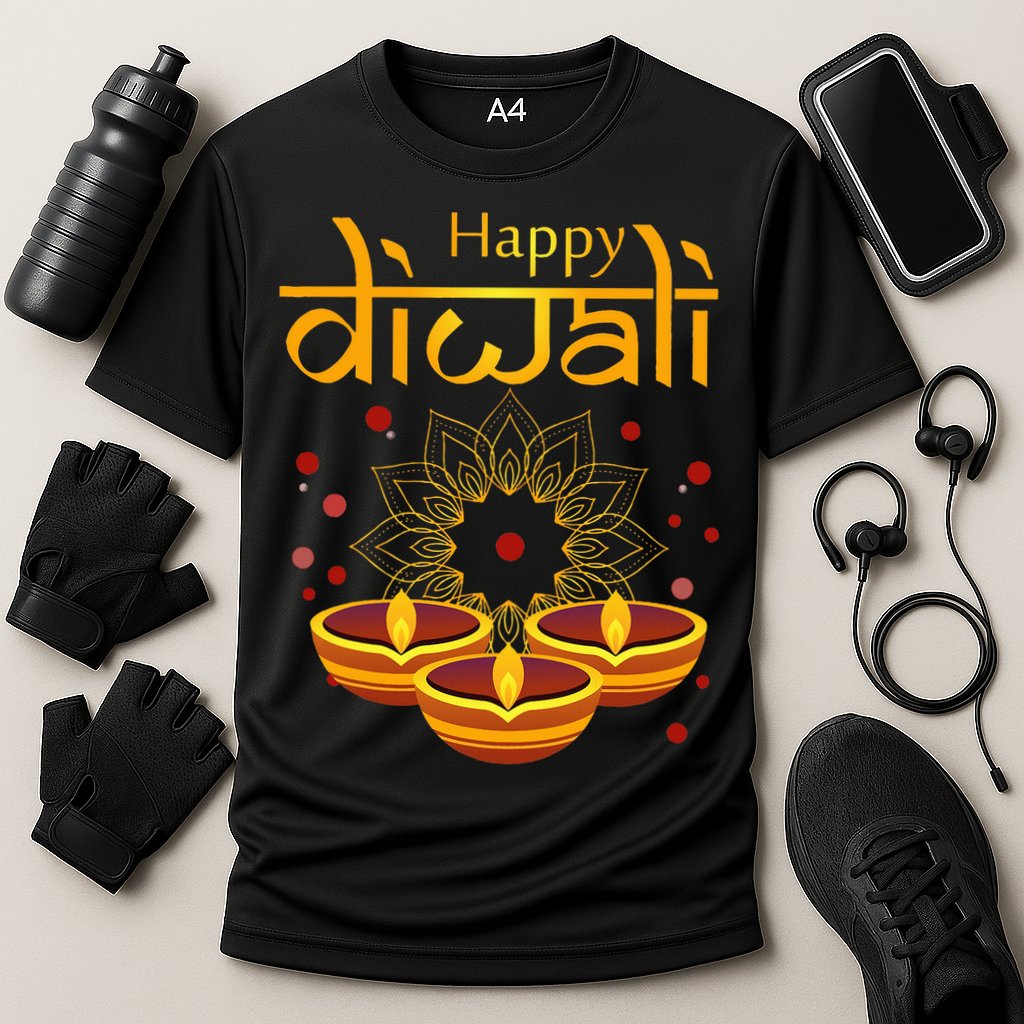 Happy Diwali Festival of Lights Mandala For Indian Hinduism Cooling Performance Crew T-Shirt