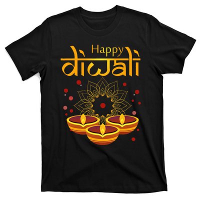 Happy Diwali Festival of Lights Mandala For Indian Hinduism T-Shirt