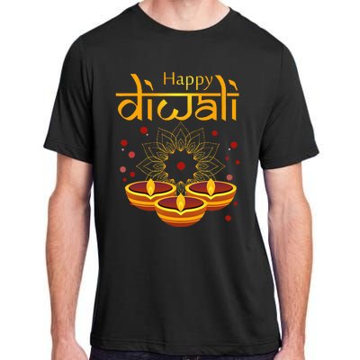 Happy Diwali Festival of Lights Mandala For Indian Hinduism Adult ChromaSoft Performance T-Shirt