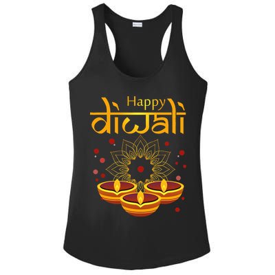 Happy Diwali Festival of Lights Mandala For Indian Hinduism Ladies PosiCharge Competitor Racerback Tank