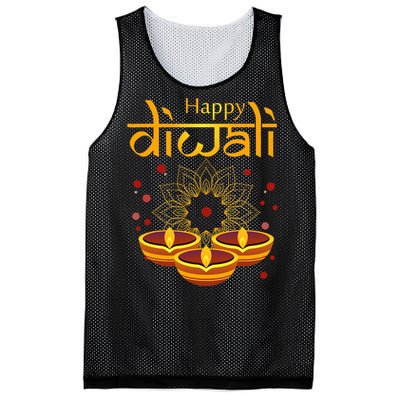 Happy Diwali Festival of Lights Mandala For Indian Hinduism Mesh Reversible Basketball Jersey Tank