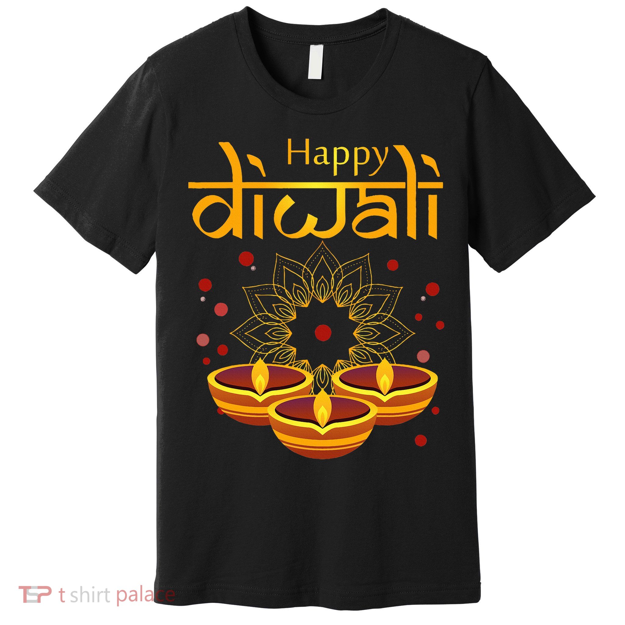 Happy Diwali Festival of Lights Mandala For Indian Hinduism Premium T-Shirt