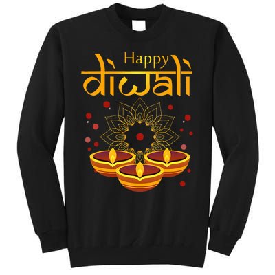 Happy Diwali Festival of Lights Mandala For Indian Hinduism Tall Sweatshirt