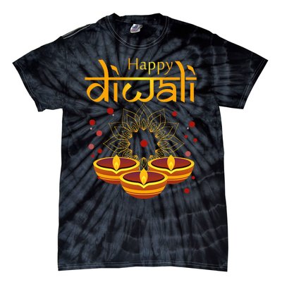 Happy Diwali Festival of Lights Mandala For Indian Hinduism Tie-Dye T-Shirt