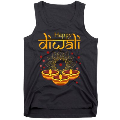 Happy Diwali Festival of Lights Mandala For Indian Hinduism Tank Top