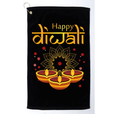 Happy Diwali Festival of Lights Mandala For Indian Hinduism Golf Towel
