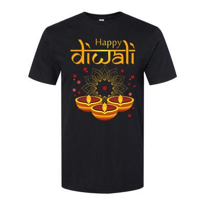 Happy Diwali Festival of Lights Mandala For Indian Hinduism Softstyle CVC T-Shirt