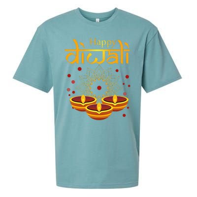 Happy Diwali Festival of Lights Mandala For Indian Hinduism Sueded Cloud Jersey T-Shirt