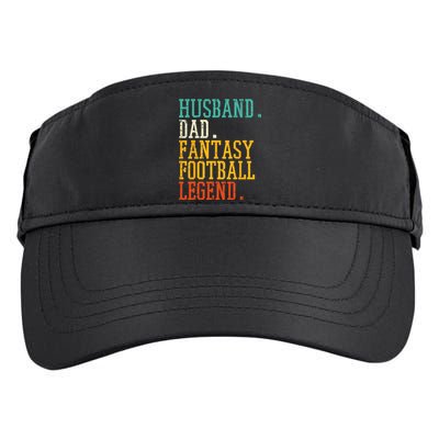 Husband Dad Fantasy Football Legend Champion Daddy Papa Adult Drive Performance Visor