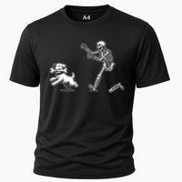Halloween Dog Funny Skeleton Skeleton Chasing Dog Performance Shirt
