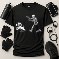 Halloween Dog Funny Skeleton Skeleton Chasing Dog Performance Shirt